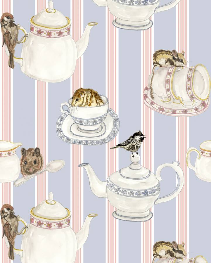 tea party wallpaper by snuugle | notonthehighstreet.com