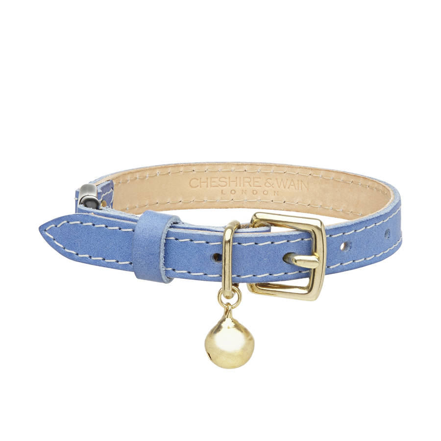 smooth leather cat collar with safety catch by cheshire ...