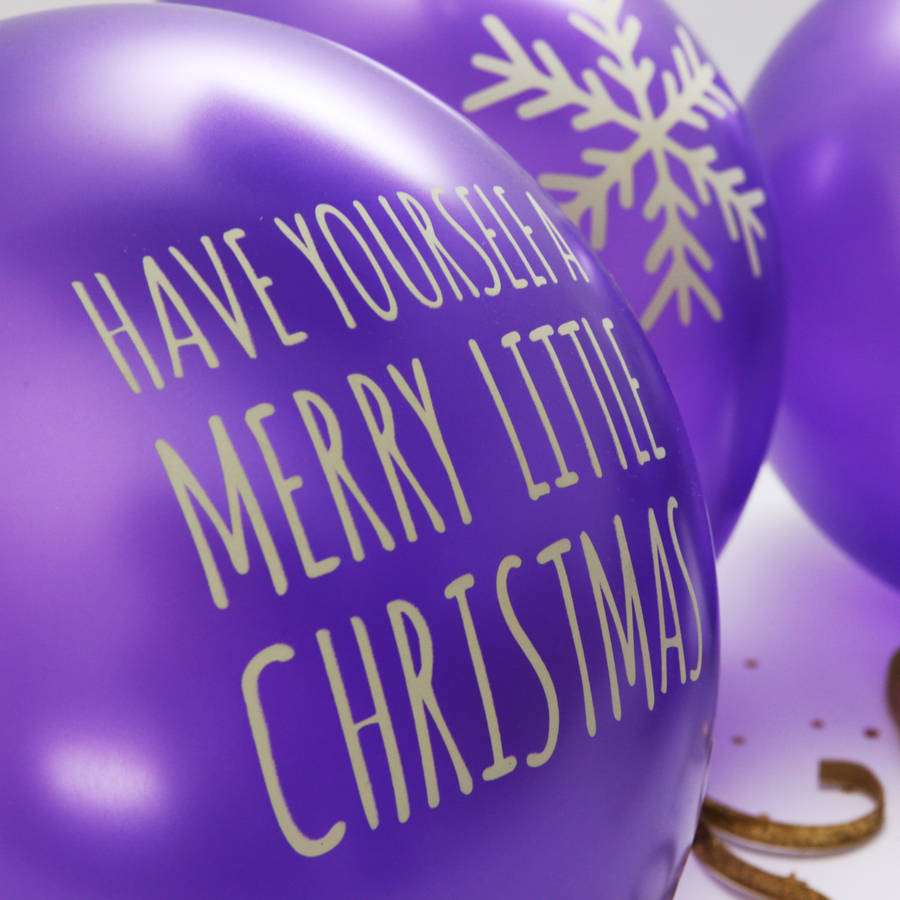 christmas message colourful party balloons by postbox party