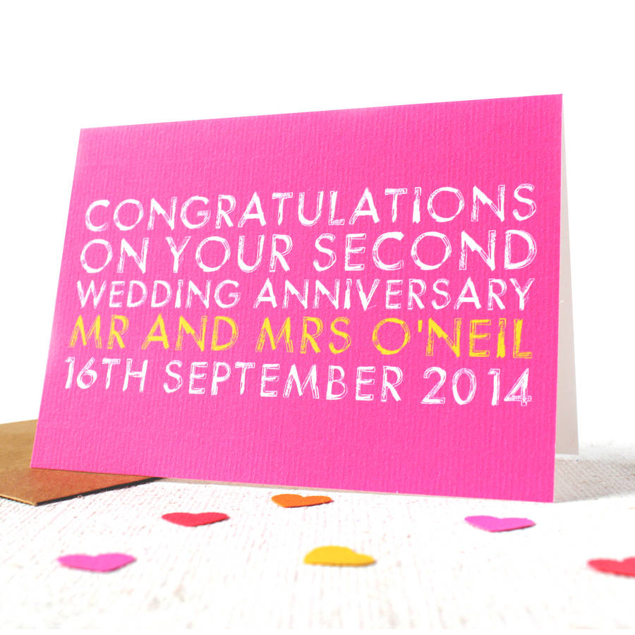 personalised wedding anniversary card by studio 9 ltd