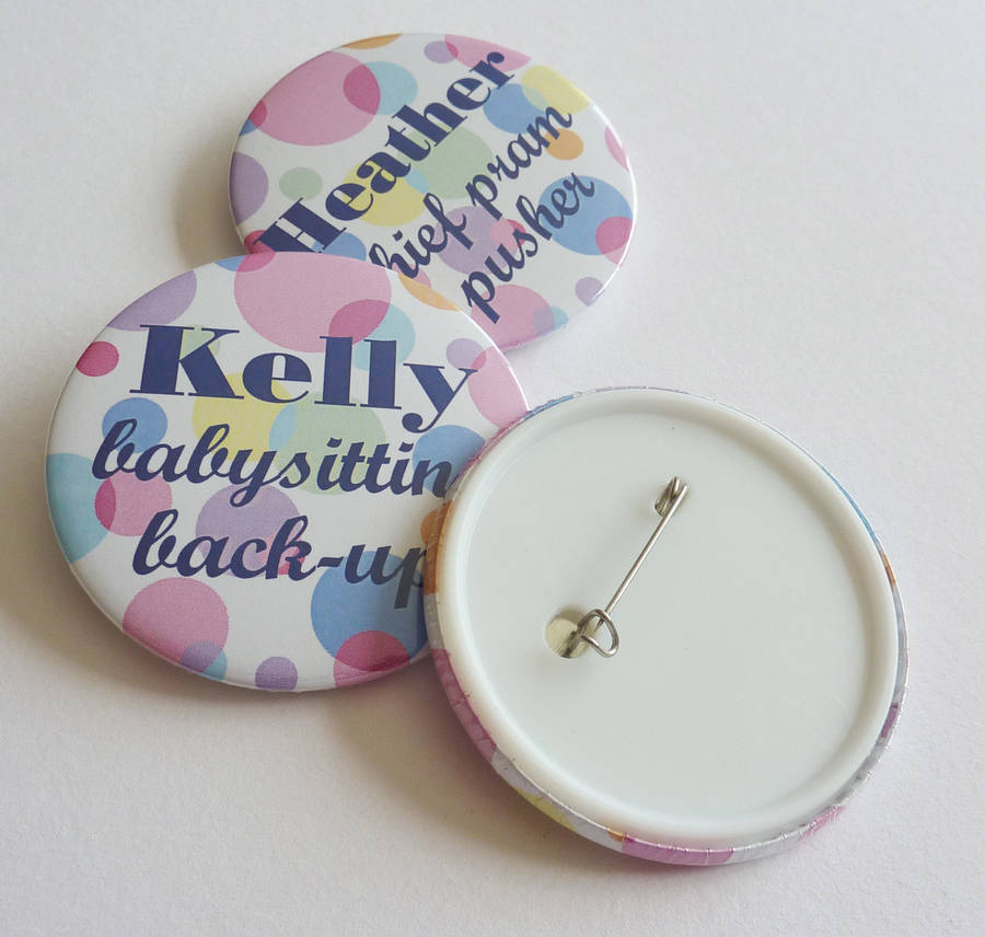 baby shower badges by little cherub design