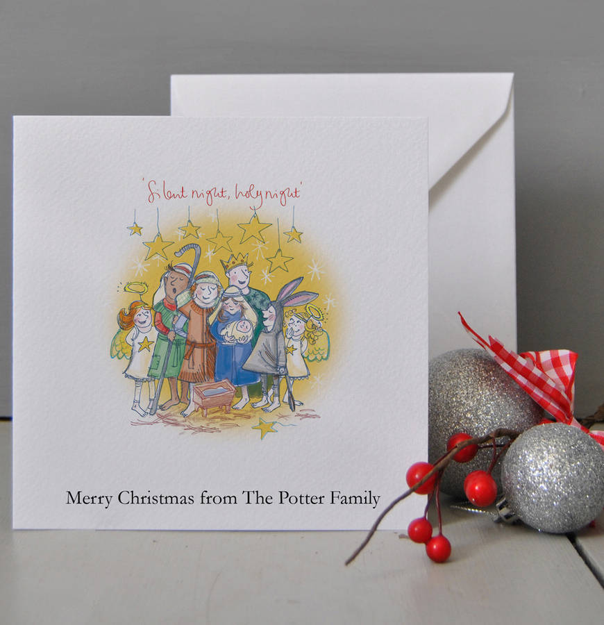 Personalised Silent Night Holy Night Christmas Card By Honey Tree Publishing