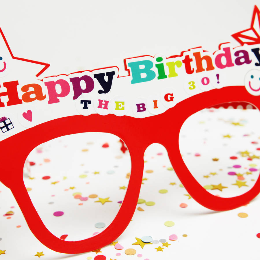 Customisable Happy Birthday Glasses By Postbox Party