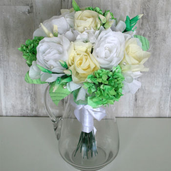paper hydrangea bouquet rose notonthehighstreet posies