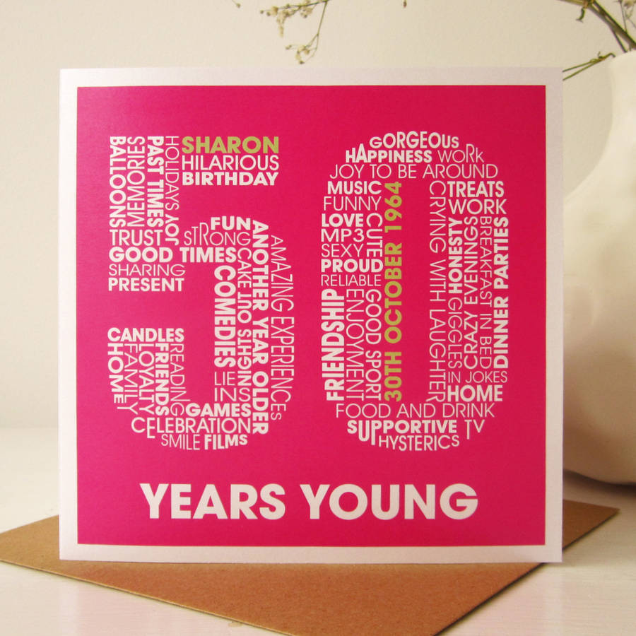 Personalised 50th Birthday Card By Mrs L Cards Notonthehighstreet