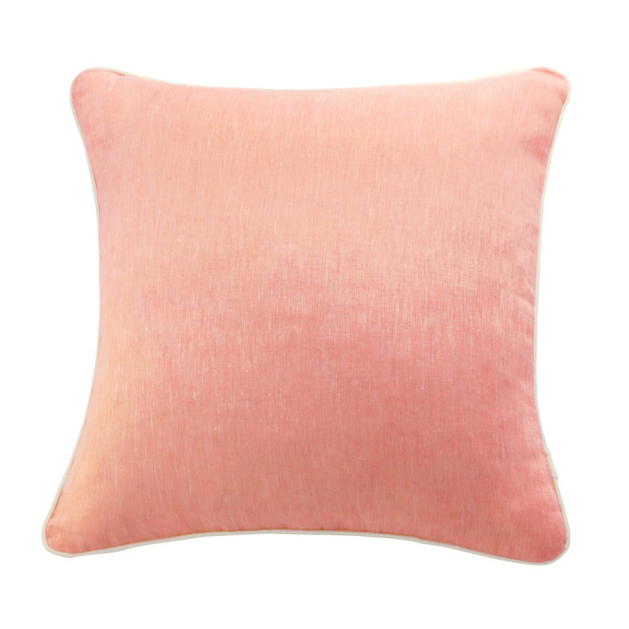linen cushion cover with piping by jodie byrne