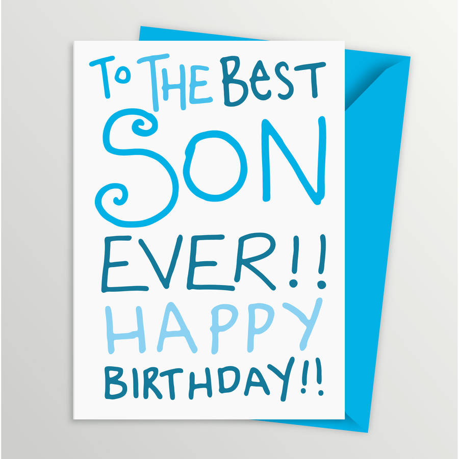 Birthday Cards For Son Printable Printable Templates Free