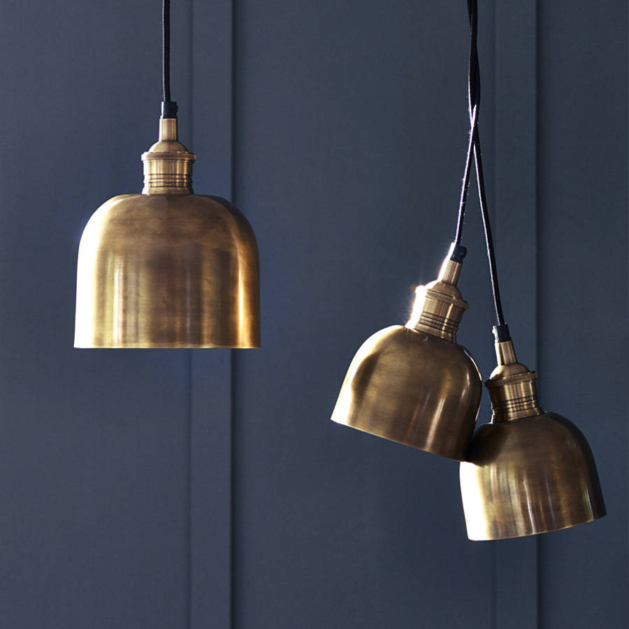 Flori Brass Pendant Light By Rowen And Wren