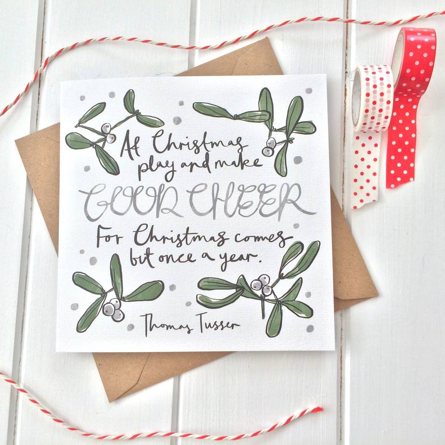 literary quote christmas card by literary emporium