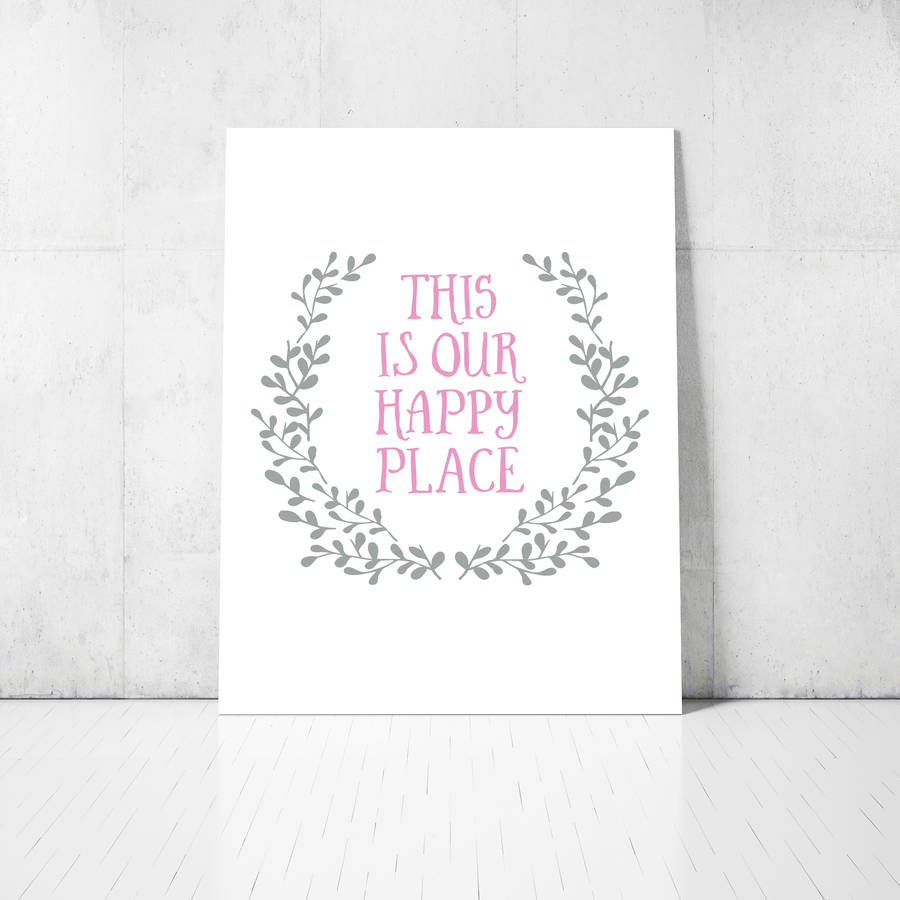 'this is our happy place' print by paperpaper