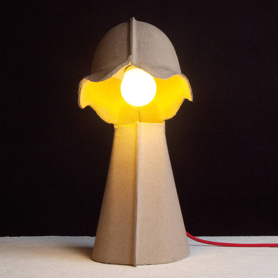 recycled paper desk lamp by out there interiors