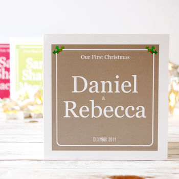 personalised names christmas cards by spotty n stripy | notonthehighstreet.com