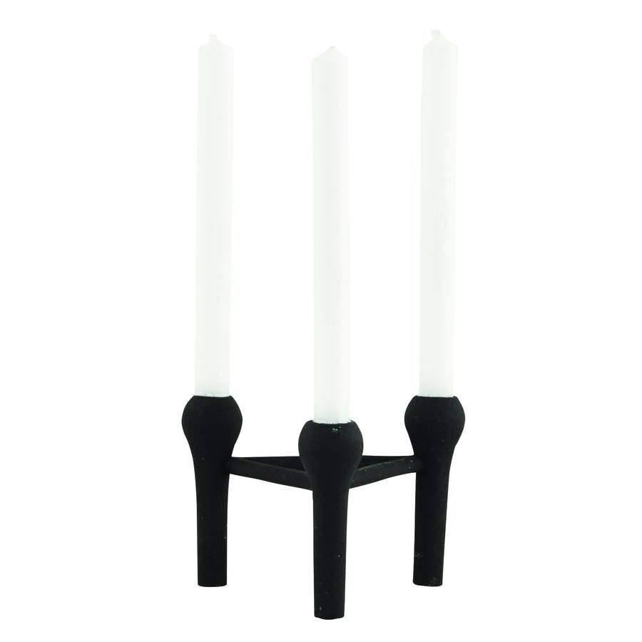 black iron molecular candle stick by old with new