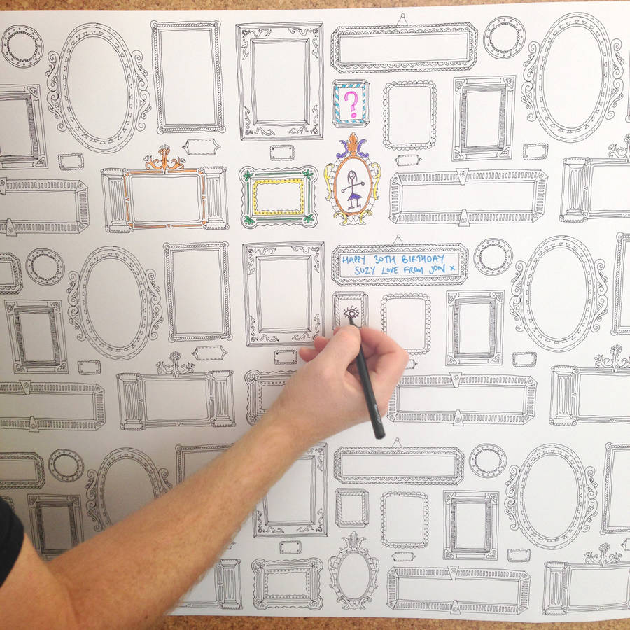 art gallery colouring poster a1 size by claire close