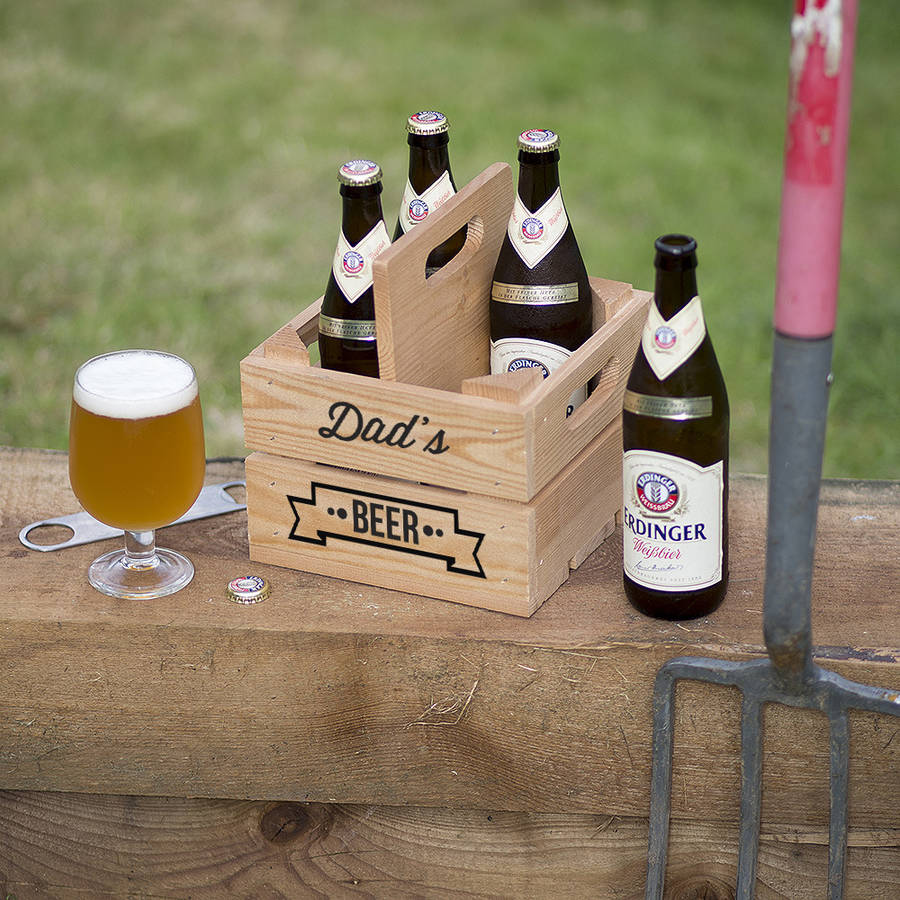 personalised beer holder by plantabox | notonthehighstreet.com