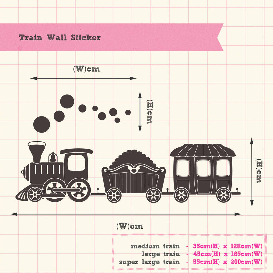 train wall stickers by snuggledust studios