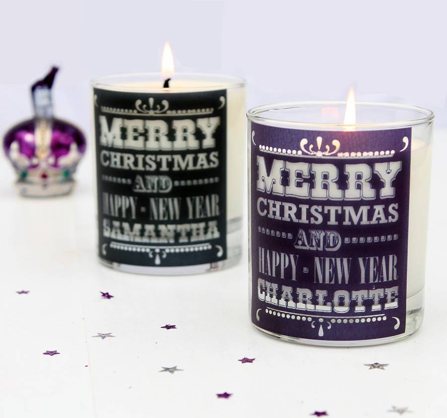 personalised christmas candle by hearth & heritage ltd