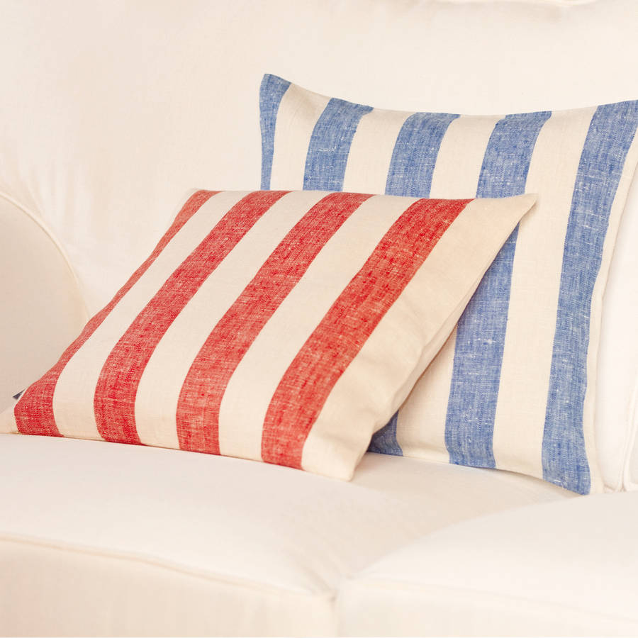striped linen cushion covers by jodie byrne