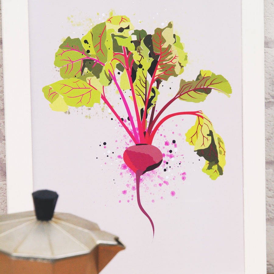 beetroot vegetable kitchen print by paper plane