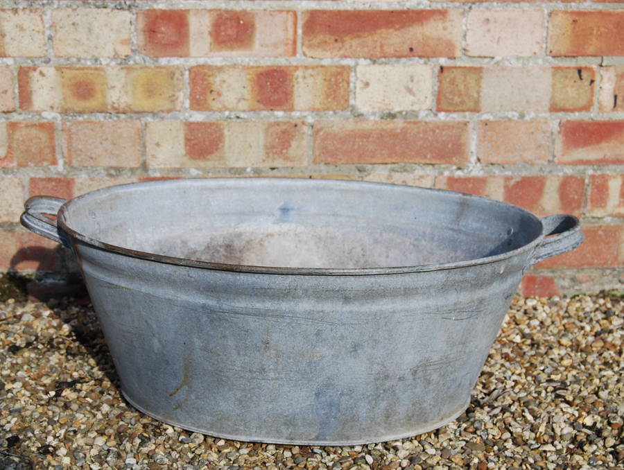 galvanised tin bath b1 by homestead store