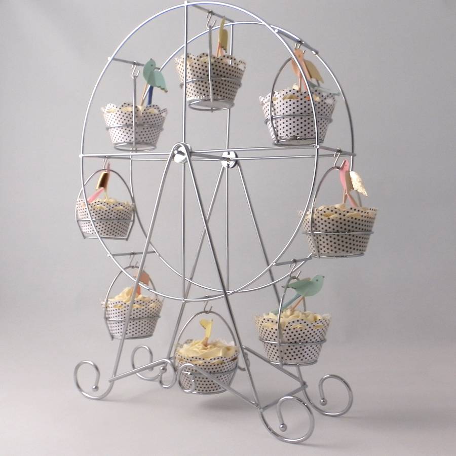 chrome ferris wheel cupcake stand by bunting &amp; barrow