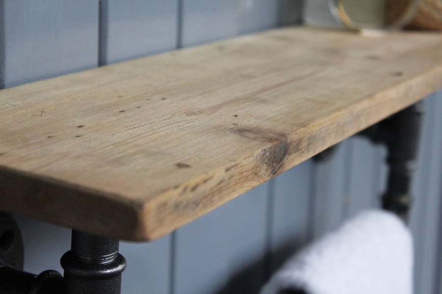 industrial steel pipe storage shelf by möa design