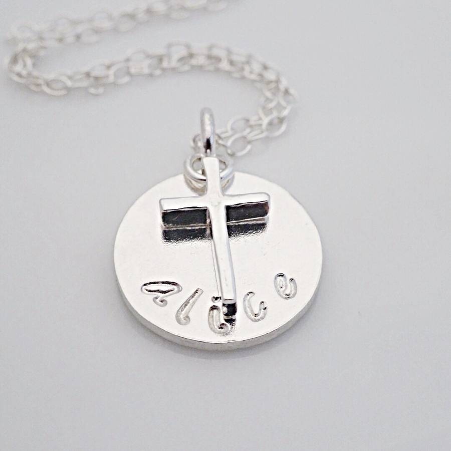 sterling silver christening necklace by sophie jones jewellery