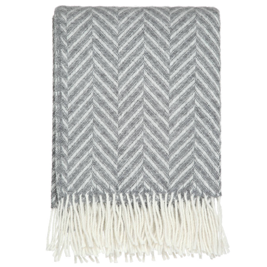 various colours herringbone wool throw by dreamwool blanket co