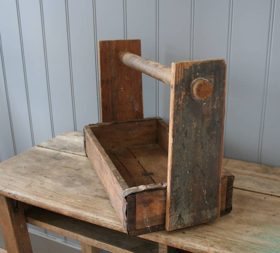 a wooden tool tray by homestead store