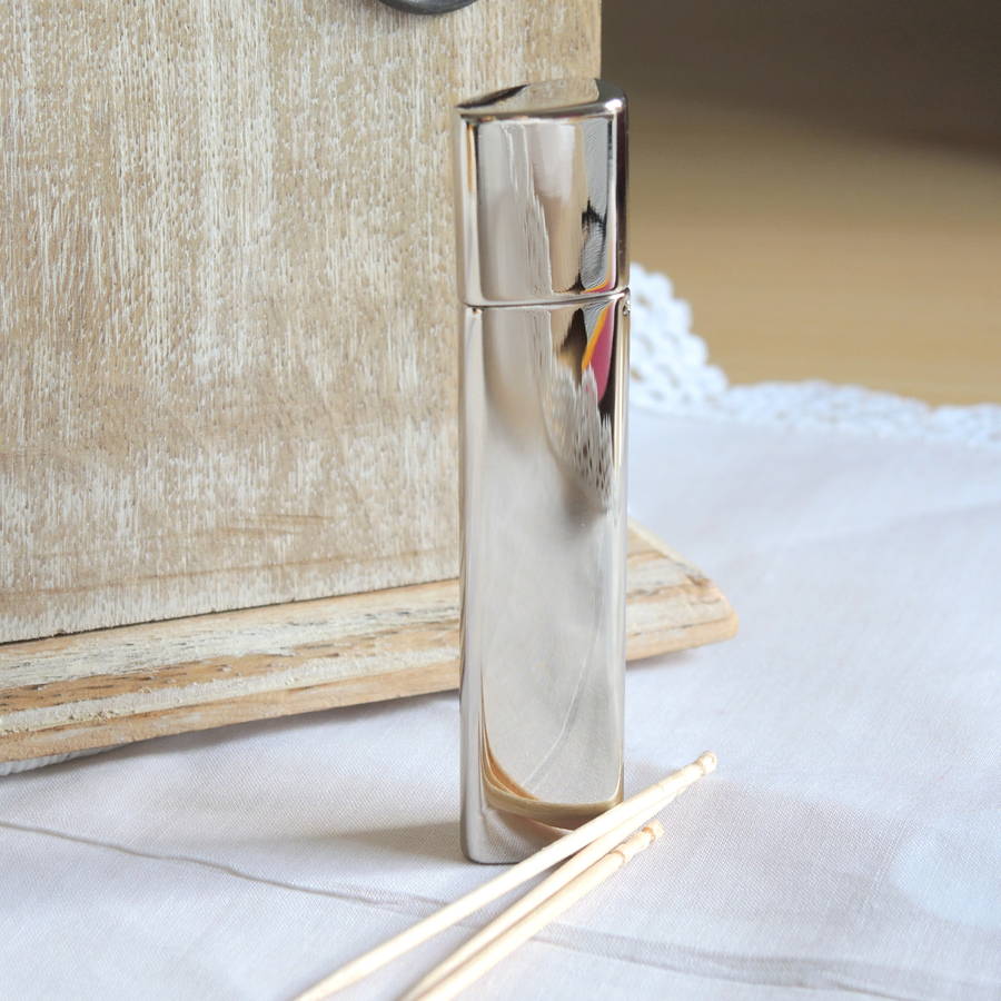 personalised silver tooth pick holder by the alphabet gift shop