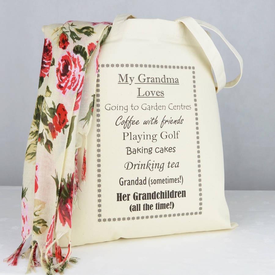 Personalised Grandma Loves Shopping Bag By Andrea Fay S