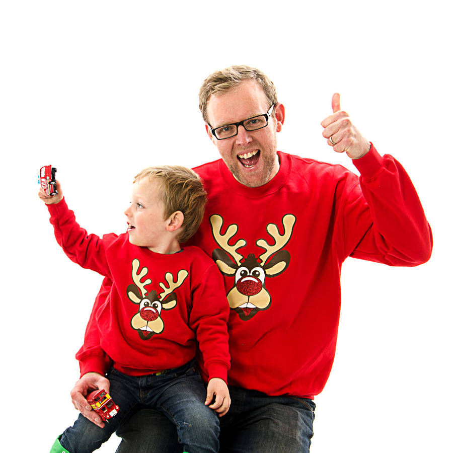mum and son christmas jumpers