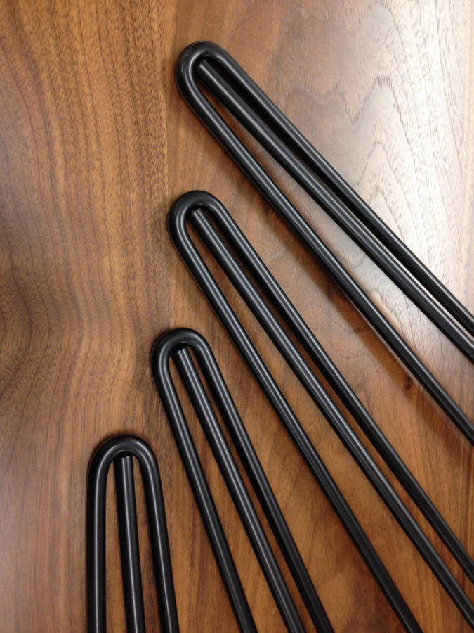 pack of four three rod black hairpin legs by wicked boxcar
