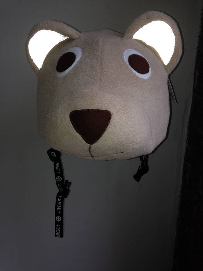bear style helmet cover for bike/ski by the happy headbangers club