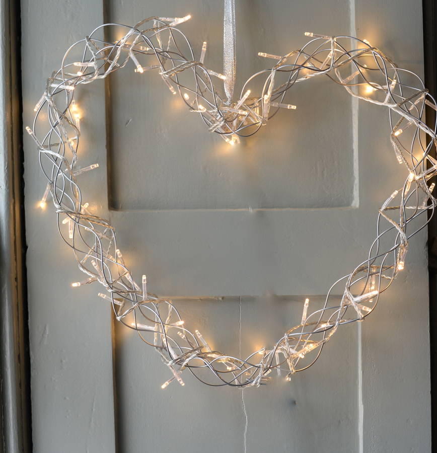 fairy light heart wreath by the forest & co