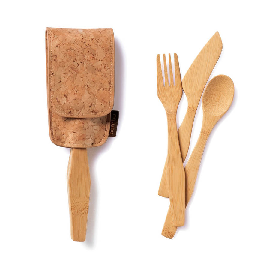 picnic and travel bamboo utensils by green tulip ethical living