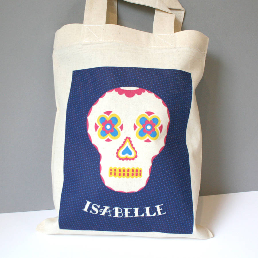 Claire Close Personalised Skull Bag - original_personalised-day-of-the-dead-skull-bag