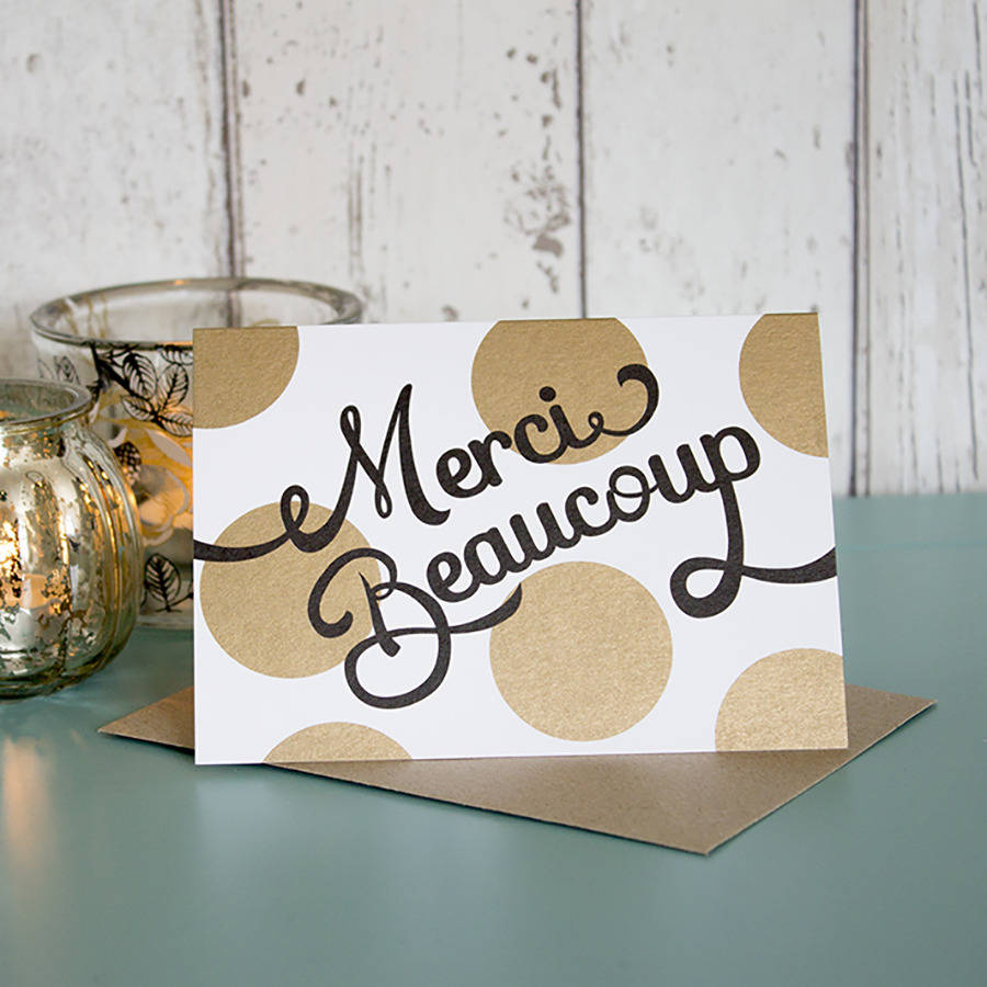 Merci Beaucoup Card By Lovely Cuppa