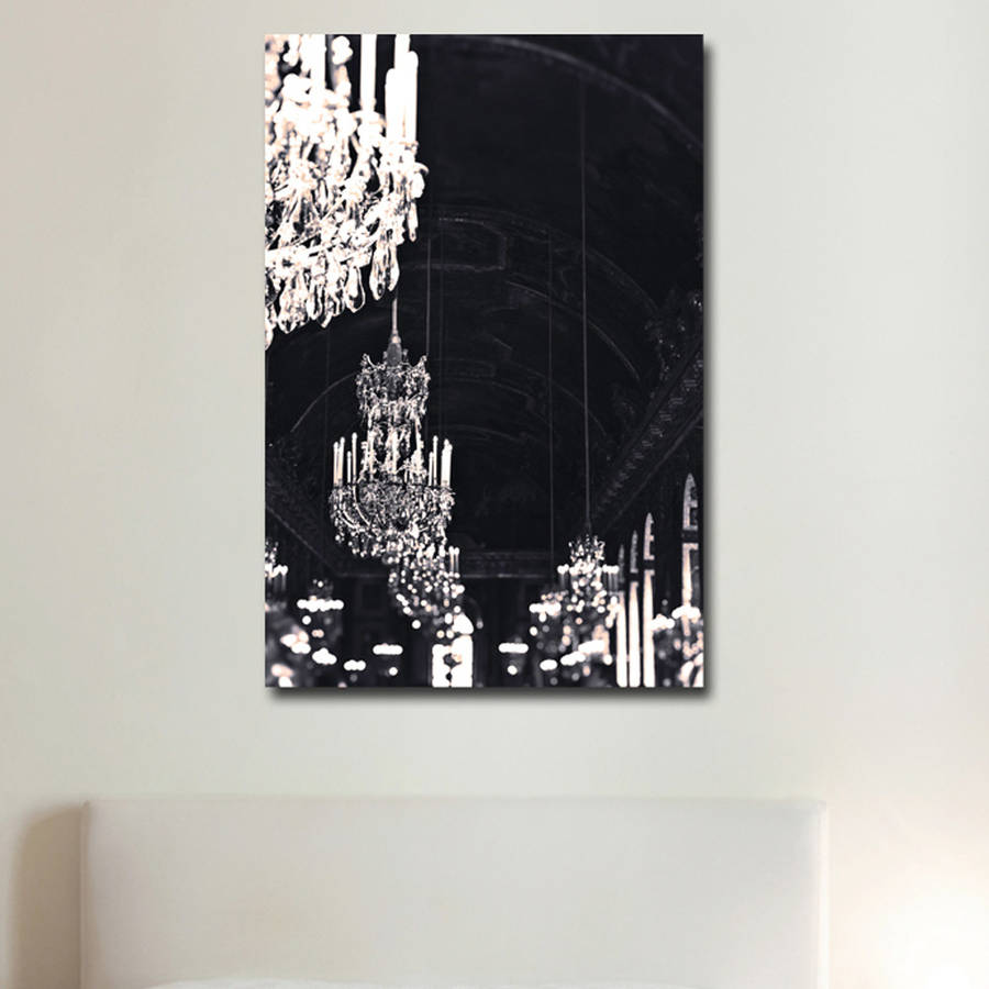 chandelier print canvas wall art by ruby and b