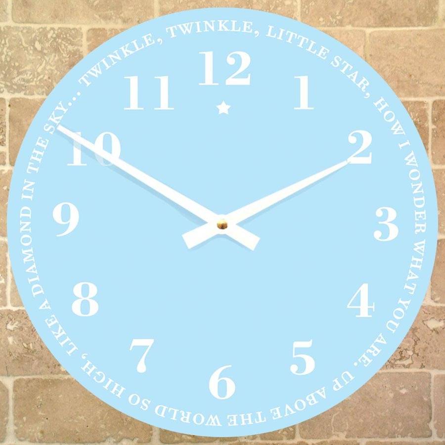 personalised nursery rhyme clock by cuteclocks