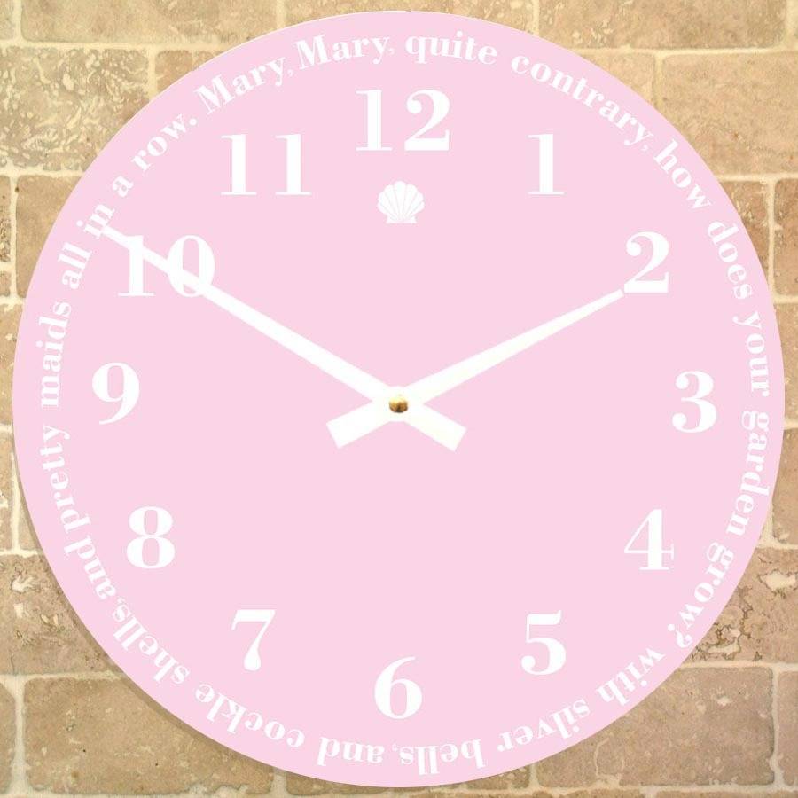 personalised nursery rhyme clock by cuteclocks