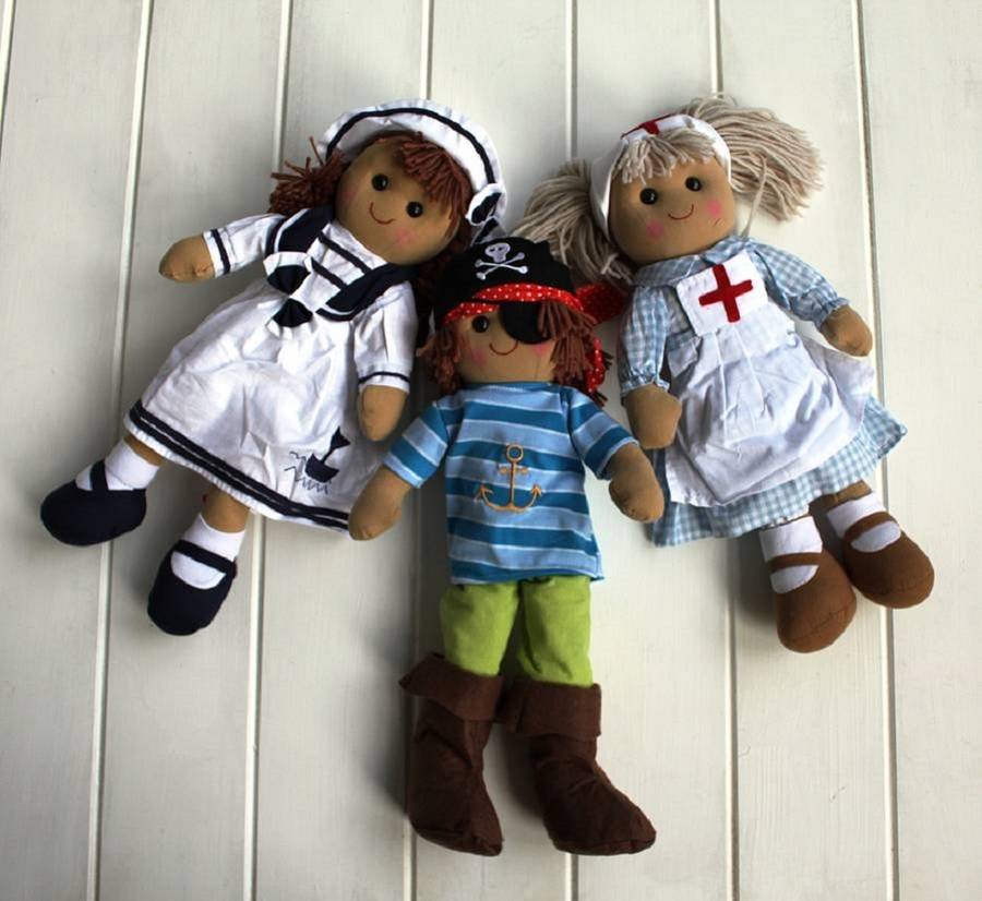 personalised nurse rag doll