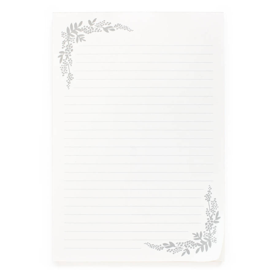 floral monarch large writing pad 60 sheet by little baby company