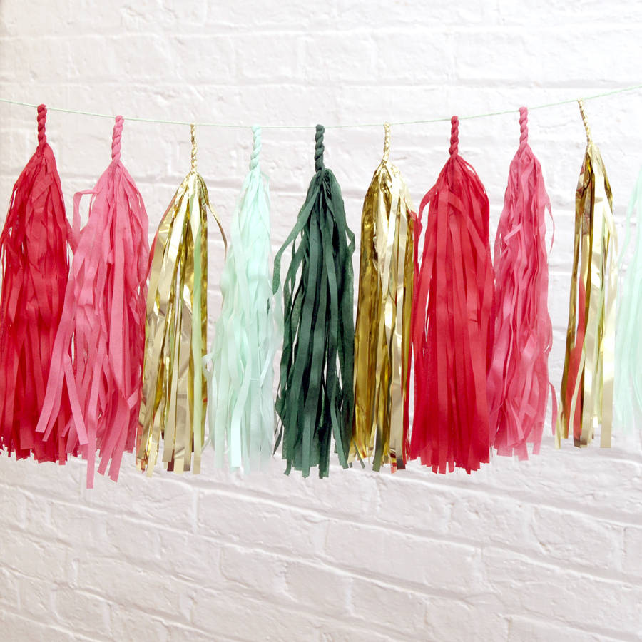 christmas tassel garland by peach blossom