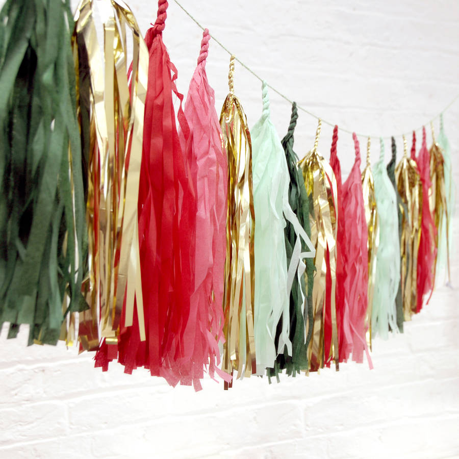 christmas tassel garland by peach blossom