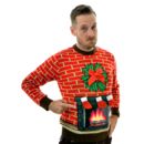 flashing fireplace lighted christmas jumper by cheesy christmas jumpers | notonthehighstreet.com