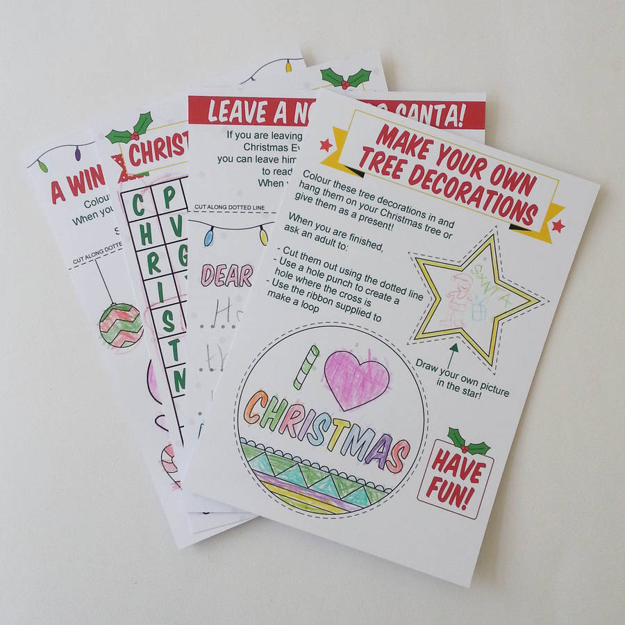 personalised letter from santa and activity pack by dimitria jordan