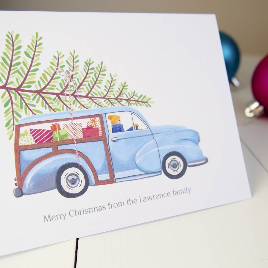 personalised classic car christmas card by kimberley rose ...