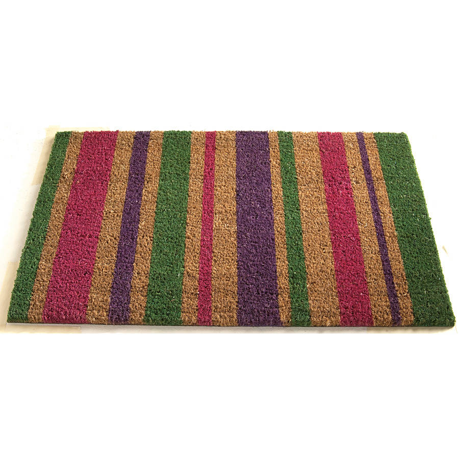 coir doormat / fiesta stripe by garden selections