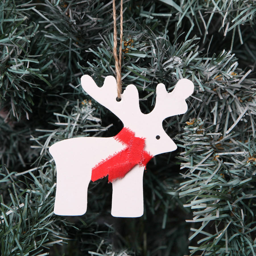 christmas reindeer tree decorations, two sizes by red berry apple